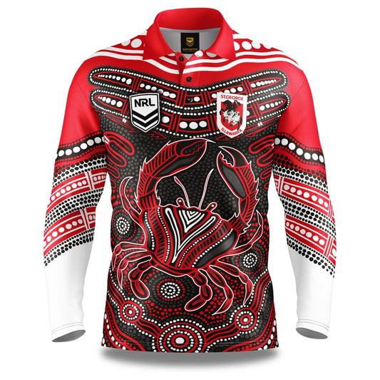 NRL 'Karumba' Fishing Shirt - St George Illawarra Dragons - Adult - Mens - Polo