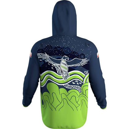 NRL 2021 Indigenous Team Hoodie -  Canberra Raiders - Full Zip Hoodie - Hoody