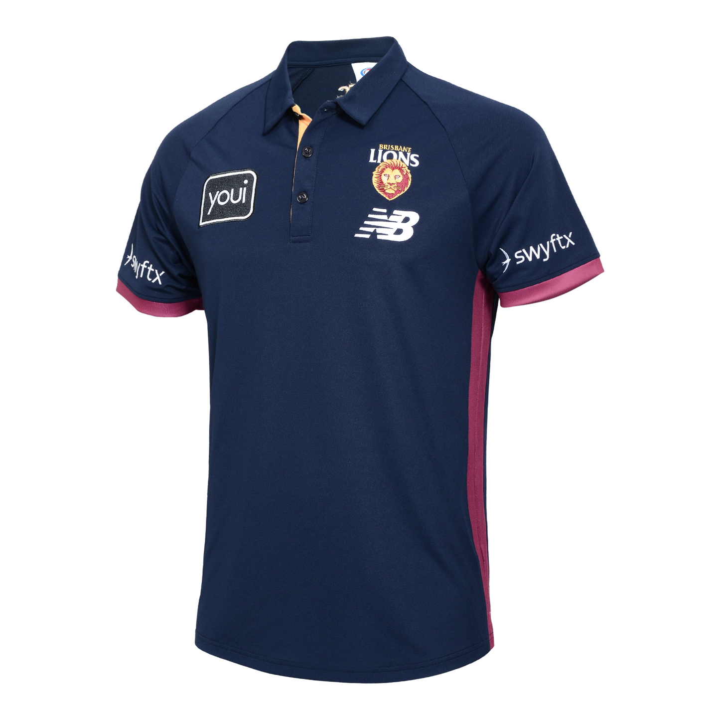 AFL 2025 Media Polo - Brisbane Lions - Adult - Mens - Shirt