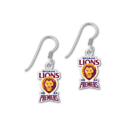 AFL 2024 PREMIERS COLOUR LOGO EARRINGS - BRISBANE LIONS - ETA NOV 2024 - TROFE