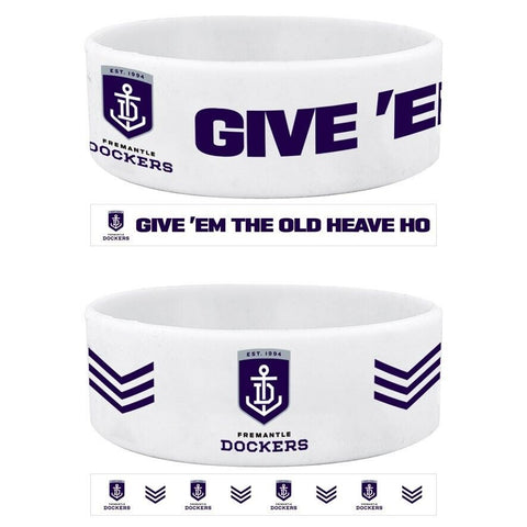 AFL Wrist Bands Set of 2 - Fremantle Dockers - Set of Two - Silicone Band