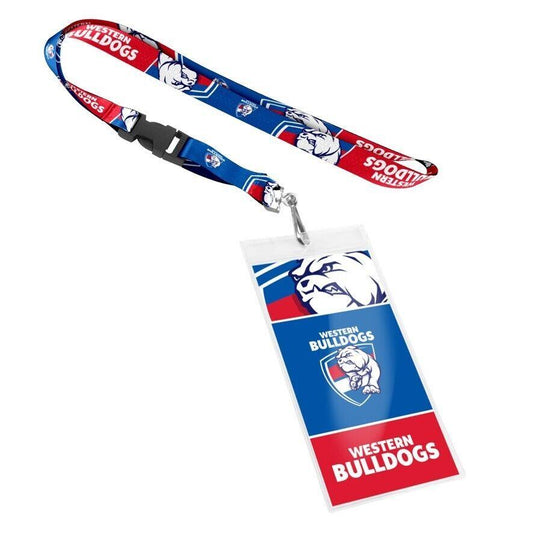 AFL Lanyard & Clear Card Holder - Western Bulldogs - Key Chain