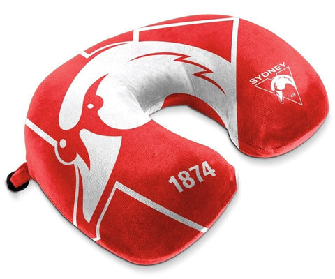 AFL Travel Pillow - Sydney Swans - U Shaped - Neck Cushion