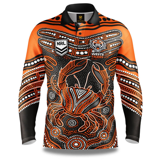 NRL 'Karumba' Fishing Shirt - West Tigers - Adult - Mens - Polo