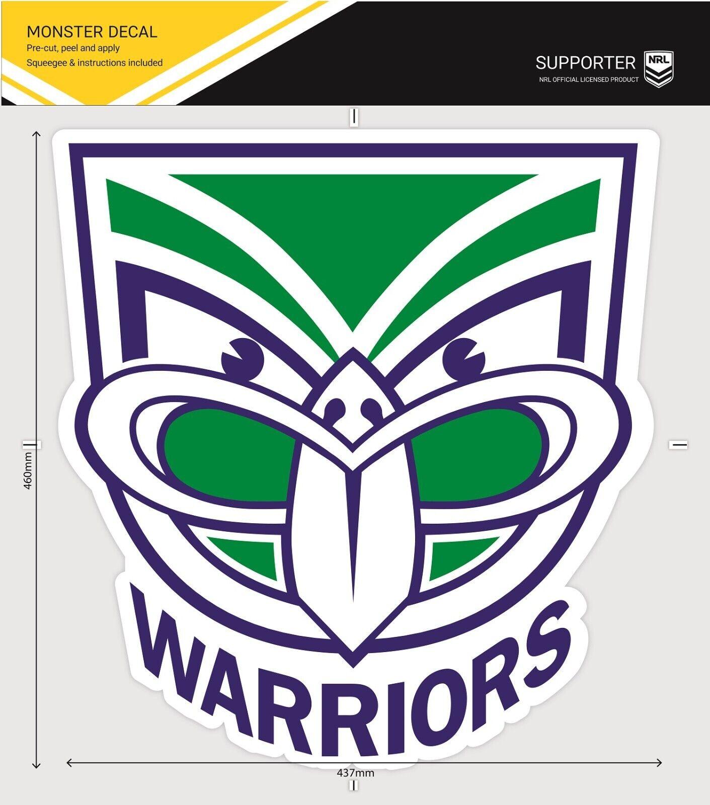 NRL Car Monster Decal - New Zealand Warriors - Sticker - Team Logo - 470mm