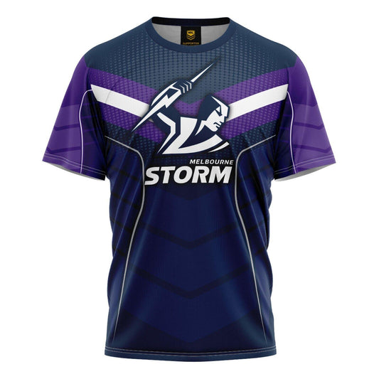 NRL Kids 'Chevron' Tee Shirt - Melbourne Storm - Baby Child T-Shirt