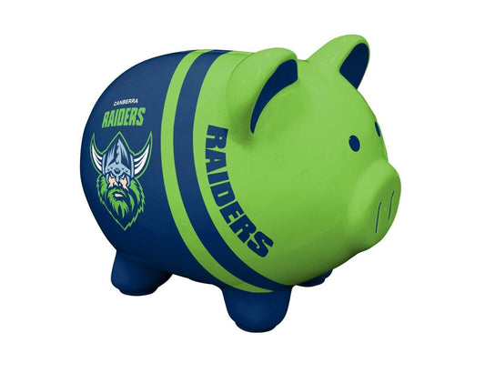 NRL Piggy Bank Money Box With Coin Slot - Canberra Raiders