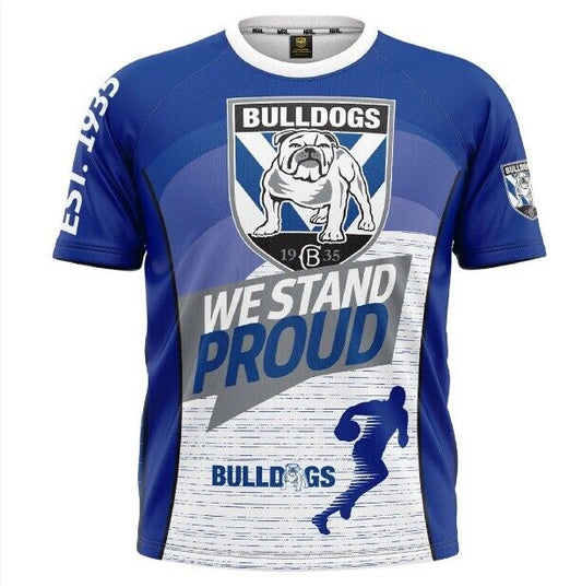 NRL Kids Mascot Tee Shirt - Canterbury Bulldogs - Baby Child T-Shirt - Toddler