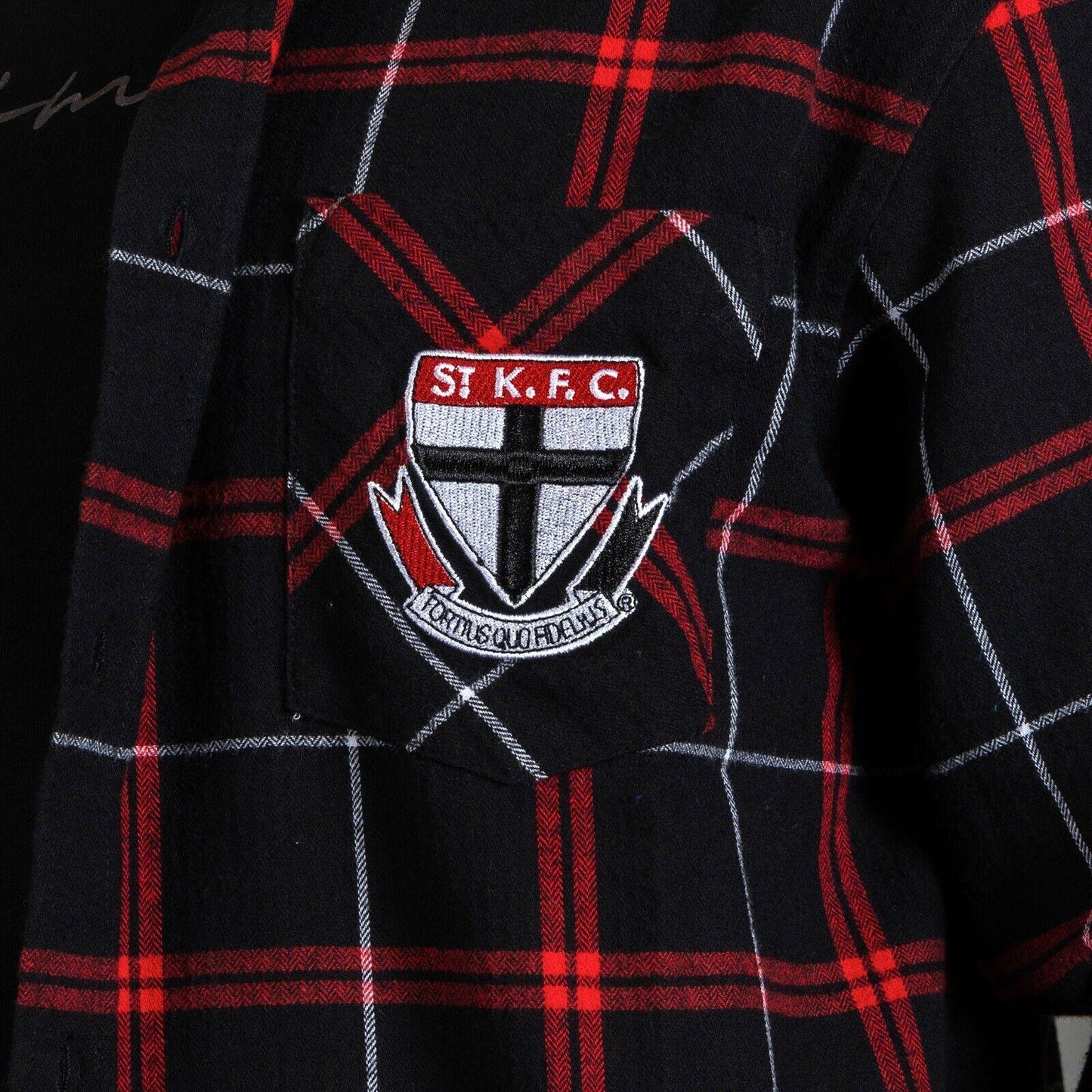 AFL 'Mustang' Flannel Polo - St Kilda Saints - Flanno Shirt - Flannelette