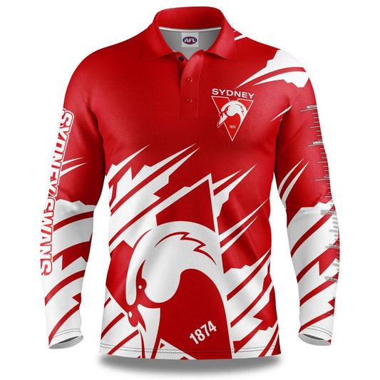 AFL 'Ignition' Fishing Shirt - Sydney Swans - Adult - Mens - Polo