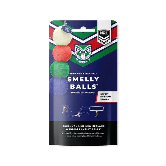 NRL Smelly Balls Set - New Zealand Warriors - Re-useable Car Air Freshener