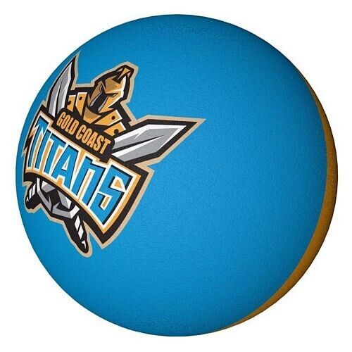 NRL Rubber High Bounce Hand Ball - Gold Coast Titans - Single - 6cm - OLD LOGO