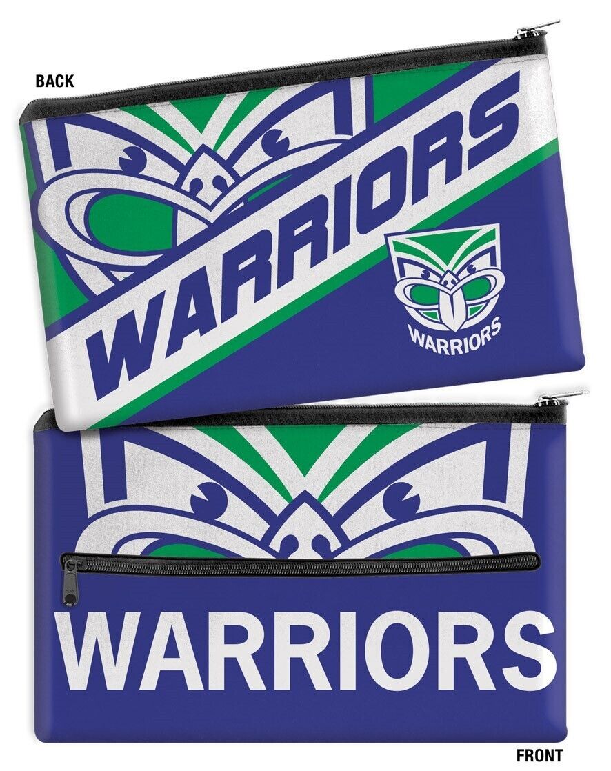 NRL Large Pencil Case - New Zealand Warriors - Neoprene - 33cm x 21cm