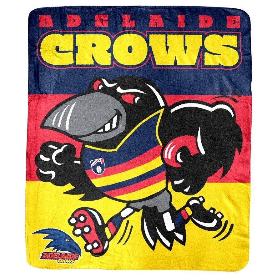 AFL Coral Mascot Blanket - Adelaide Crows - 150x130cm - Throw Rug