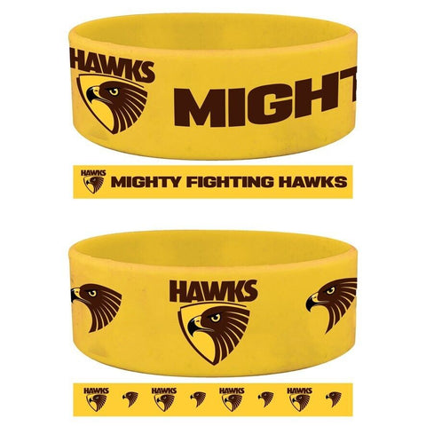 AFL Wrist Bands Set of 2 - Hawthorn Hawks - Set of Two - Silicone Band