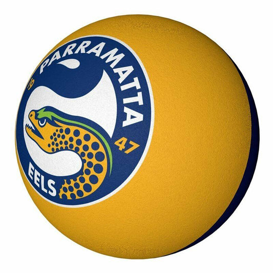 NRL Rubber High Bounce Hand Ball - Paramatta Eels - Single - 6cm