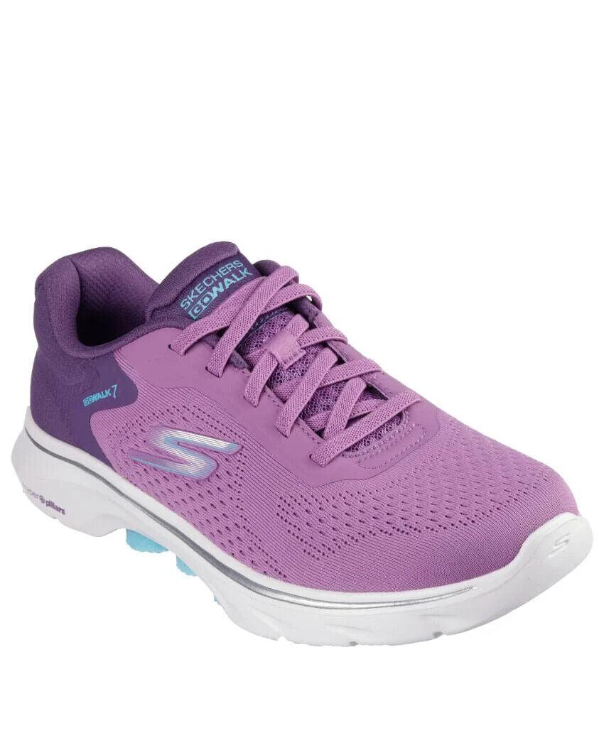 SKECHERS Go Walk 7 Shoe - COSMIC WAVES - Pink/Aqua - Womens - Ladies