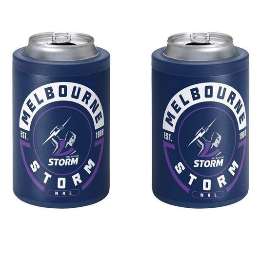 NRL Insulated Can Cooler - Melbourne Storm - Stubby Cooler - Twist Top Lid