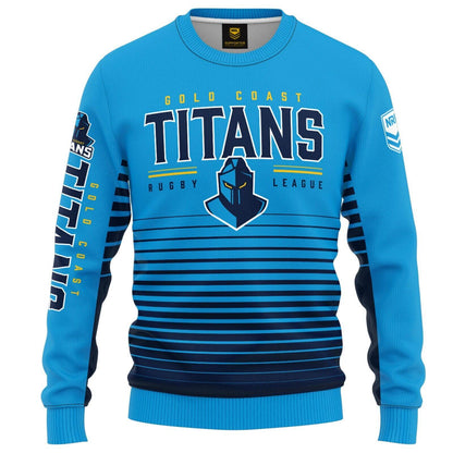 NRL Kids Game Time Pullover - Gold Coast Titans - Infant Baby - Light Jumper