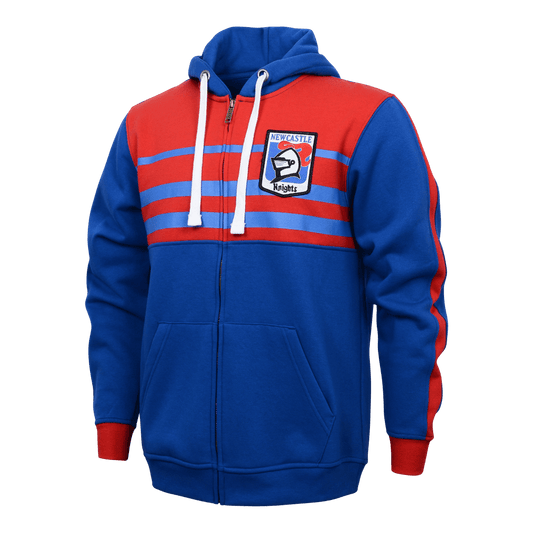 NRL Retro Zip Hoodie - Newcastle Knights - Full Zip - Fleece - Jacket