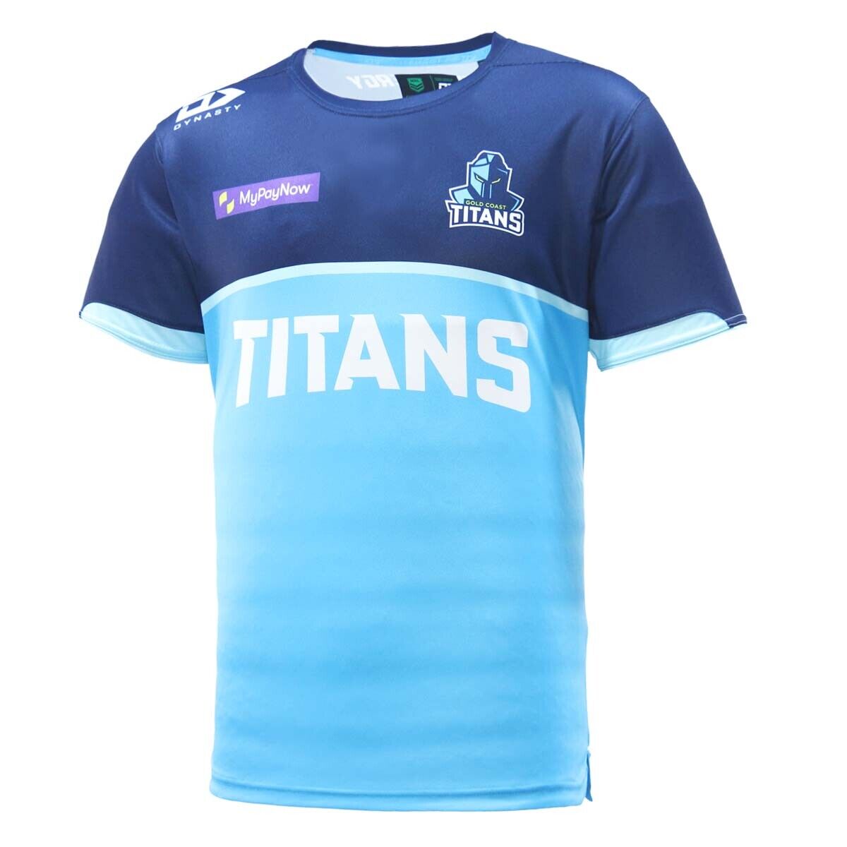 NRL 2023 Warm Up Tee Shirt - Gold Coast Titans - Adult - T-Shirt - DYNASTY