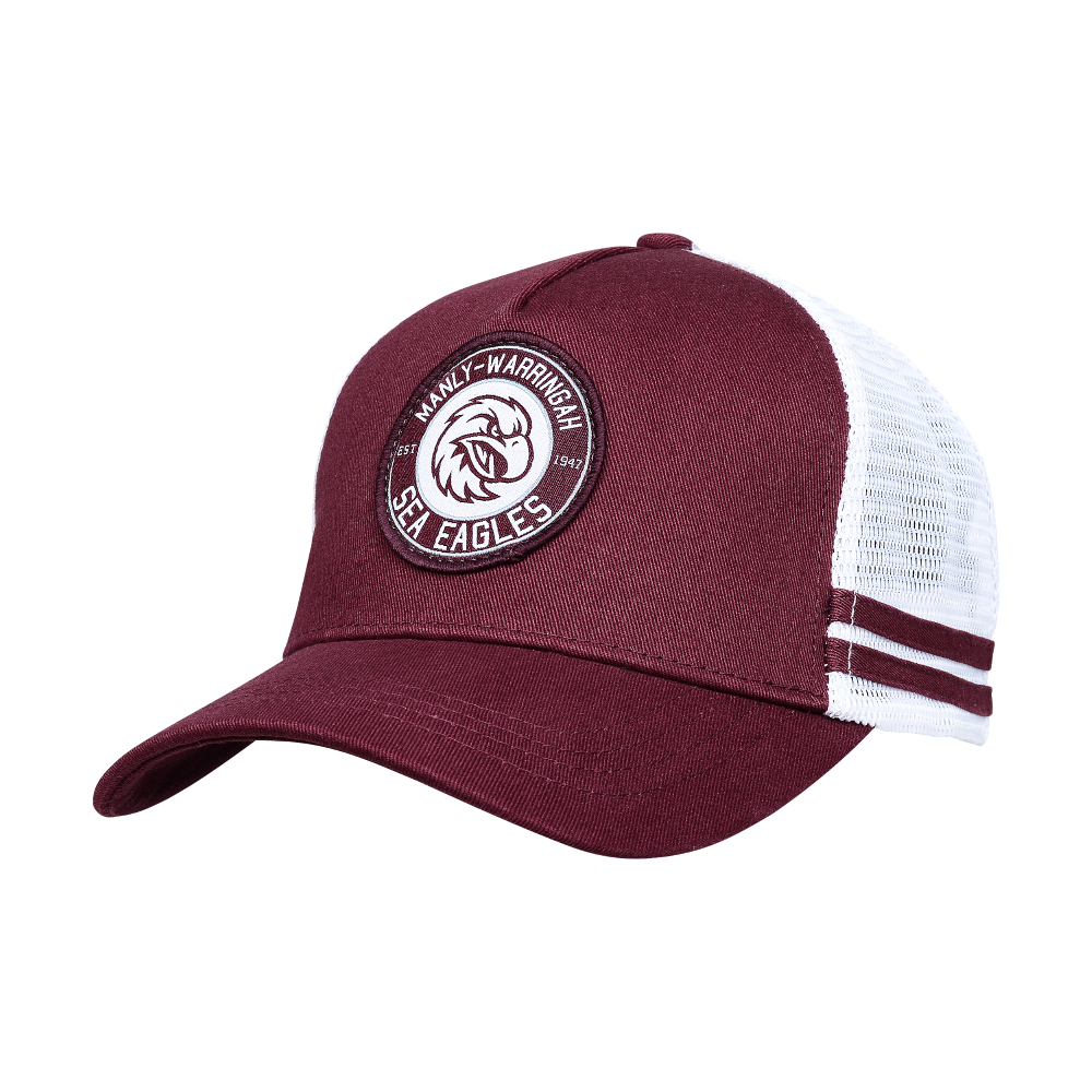 NRL Stripe Trucker Cap - Manly Sea Eagles - Hat - Adult - One Size