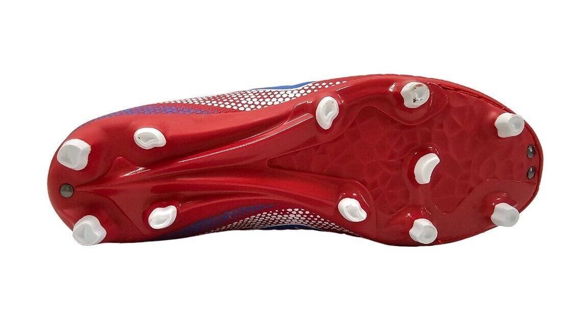 NOMIS Prodigy 2.0 FG Football Boots - Red/Royal/White - Youth - Kids - Shoe