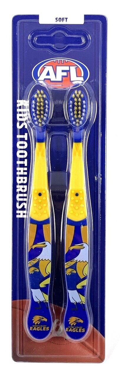 AFL Mascot Kids Toothbrush - West Coast Eagles - Soft/Medium