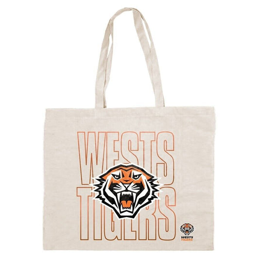 NRL Canvas Tote Bag - West Tigers - Re-Useable Carry Bag