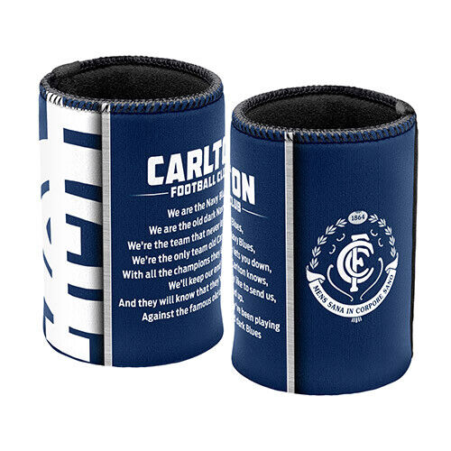 AFL Drink Stubby Cooler - Team Song - Carlton Blues - Can Cooler