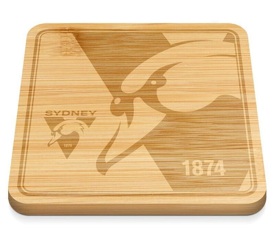 AFL Cheeseboard - Sydney Swans - 35 x 35 x 1.5cm - Serving Board