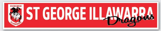 NRL Car Window Decal - St George Illawarra Dragons - Sticker 280mm