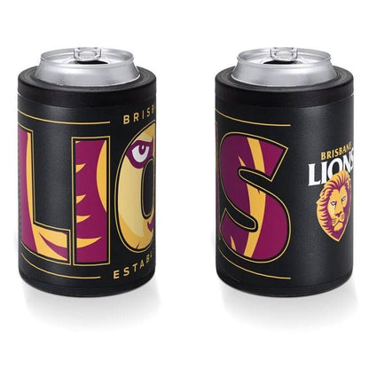 AFL Insulated Can Cooler - Brisbane Lions - Stubby Cooler - Twist Top Lid