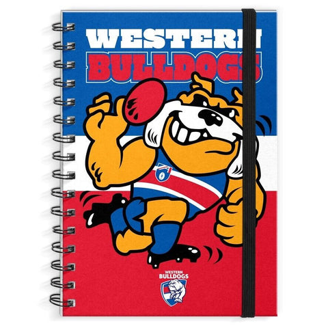 AFL A4 Hard Cover Notebook - Western Bulldogs - 60 Page