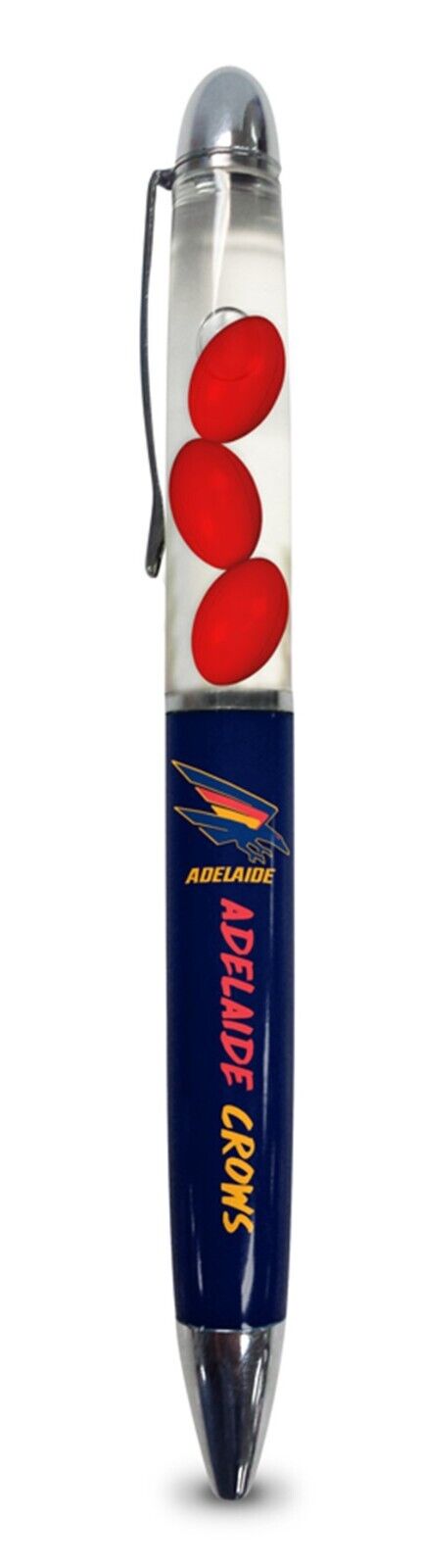 AFL Floating Pen - Adelaide Crows - Twist Open - Black Ink