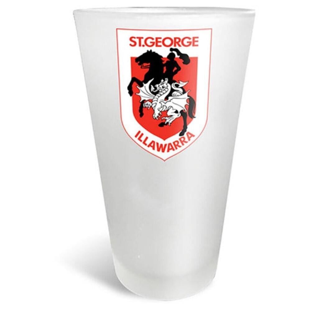 NRL Frosted Conical Glass - St George Illawarra Dragons - 500ml - Single