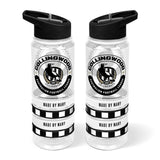 AFL Clear Tritan Drink Bottle 650ml - Collingwood Magpies - 4 Wrist Bands