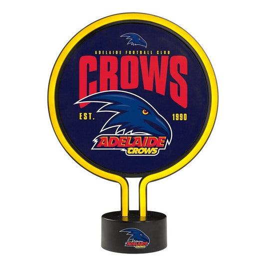 AFL Neon Light - Adelaide Crows - 30 x 21.5 x 8.5cm - Team Logo