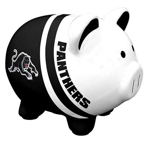 NRL Piggy Bank Money Box With Coin Slot - Penrith Panthers