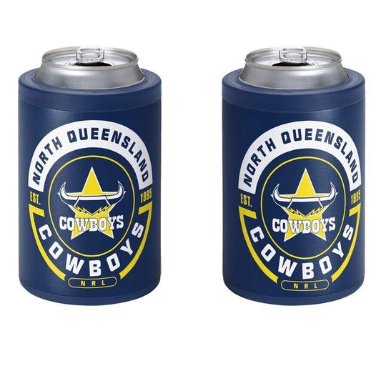 NRL Insulated Can Cooler - North Qld Cowboys - Stubby Cooler - Twist Top Lid