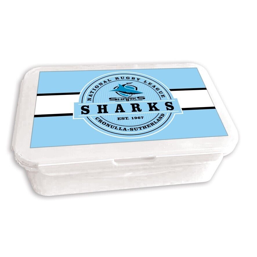 NRL Bento Lunch Box - Cronulla Sharks - 14cm x 20.1cm x 7.1cm