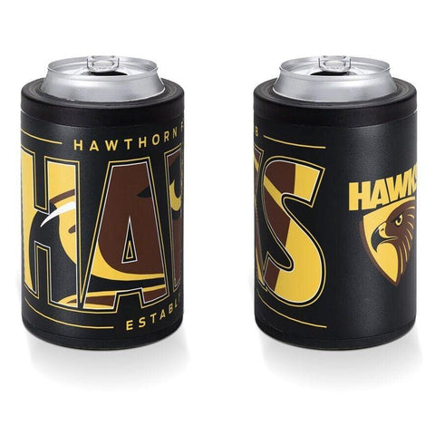 AFL Insulated Can Cooler - Hawthorn Hawks - Stubby Cooler - Twist Top Lid