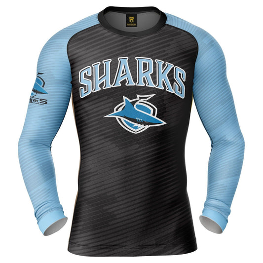 NRL Barrel Rash Vest - Cronulla Sharks - UPV 50+ - Sun Shirt - Adult