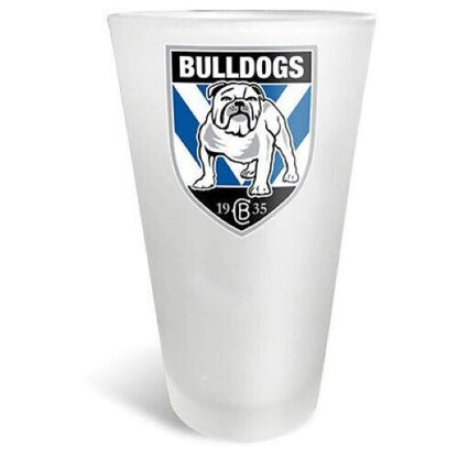 NRL Frosted Conical Glass - Canterbury Bulldogs - 500ml - Single