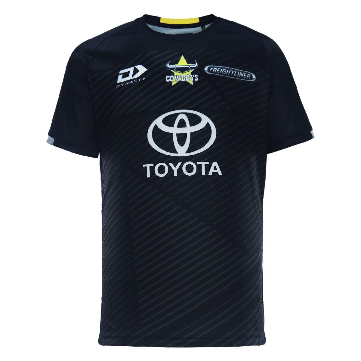 NRL 2024 ALT Training Tee - North Queensland Cowboys - Black - Adult - DYNASTY