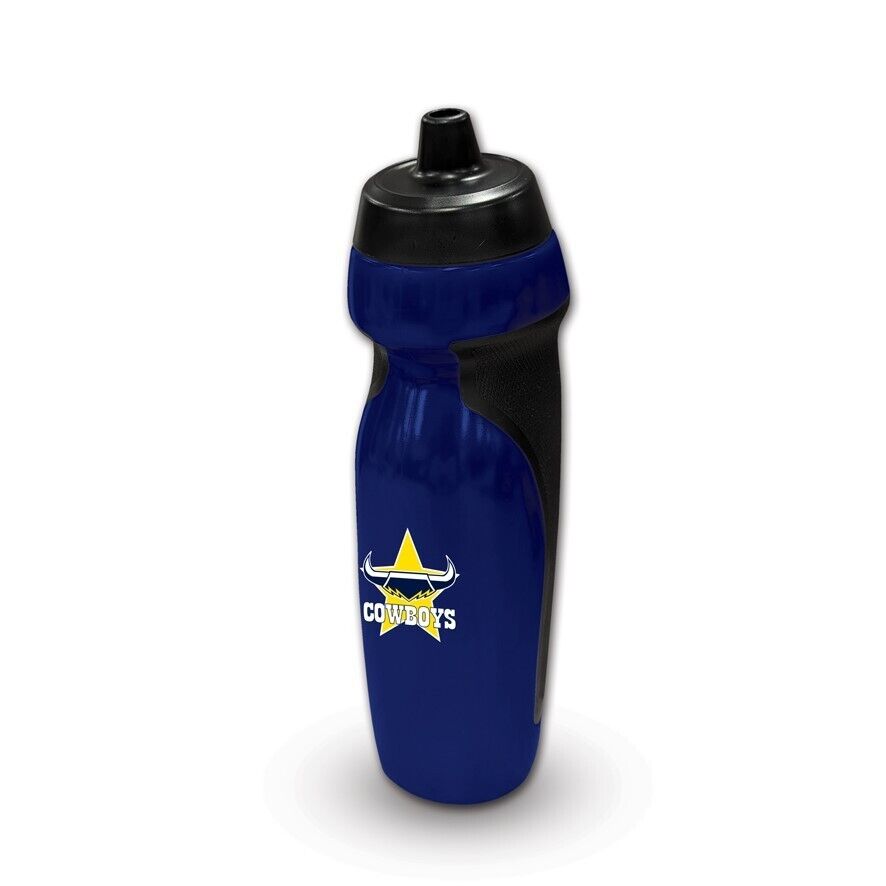 NRL Sports Drink Bottle 640ml - North Queensland Cowboys - Rubber Grip