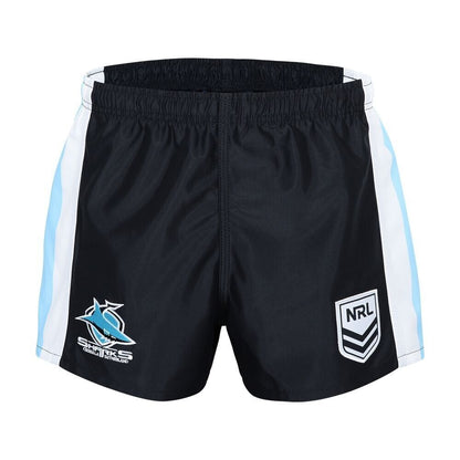 NRL Logo Supporter Footy Shorts - Cronulla Sharks - ADULT