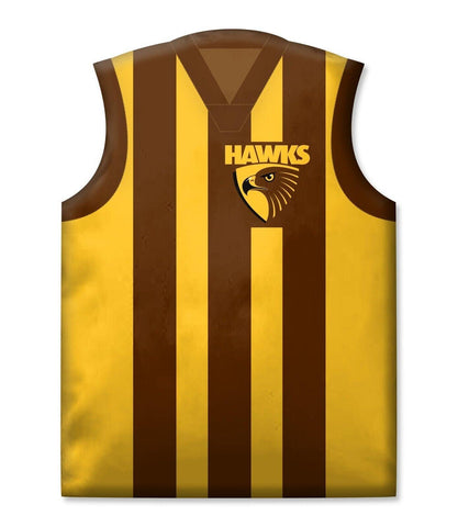 AFL Guernsey Cushion - Hawthorn Hawks - 321mm x 440mm Approx - Pillow Bedding