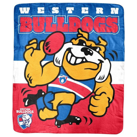 AFL Coral Mascot Blanket - Western Bulldogs - 150x130cm - Throw Rug