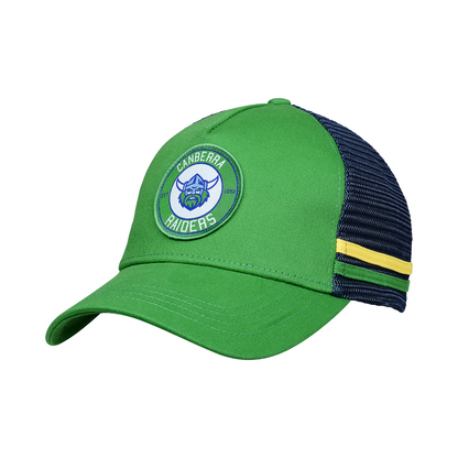 NRL Stripe Trucker  Cap - Canberra Raiders - Hat - Adult - One Size